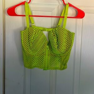 Victoria Secret neon yellow size 36dd bra. Zip up